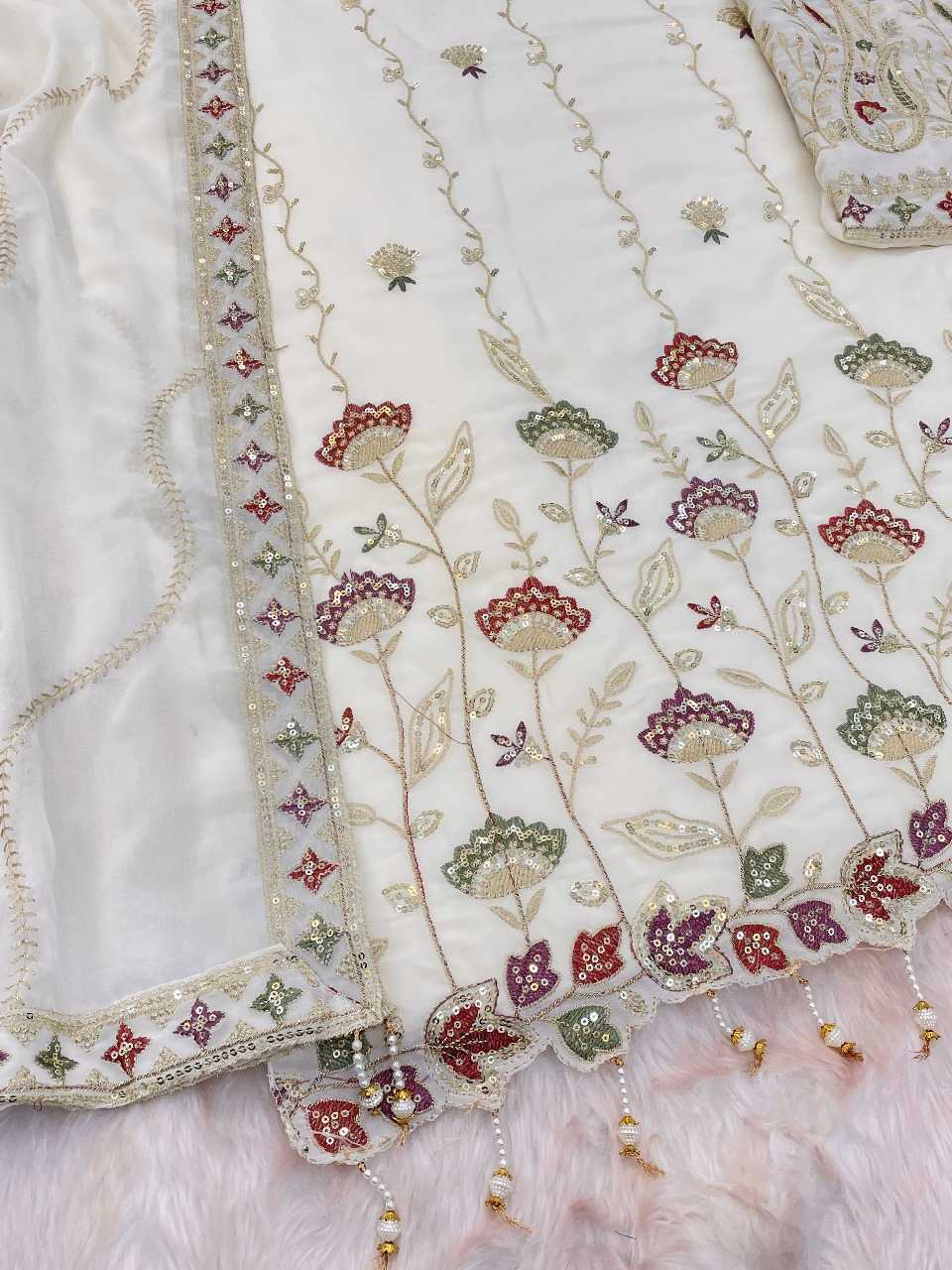 Ynf Faux Georgette RIN236 1315 Suits & Dresses Festive Collections Wholesale Unstitched Suits Georgette Suit Suit Material Manufacturer- Kapda Export