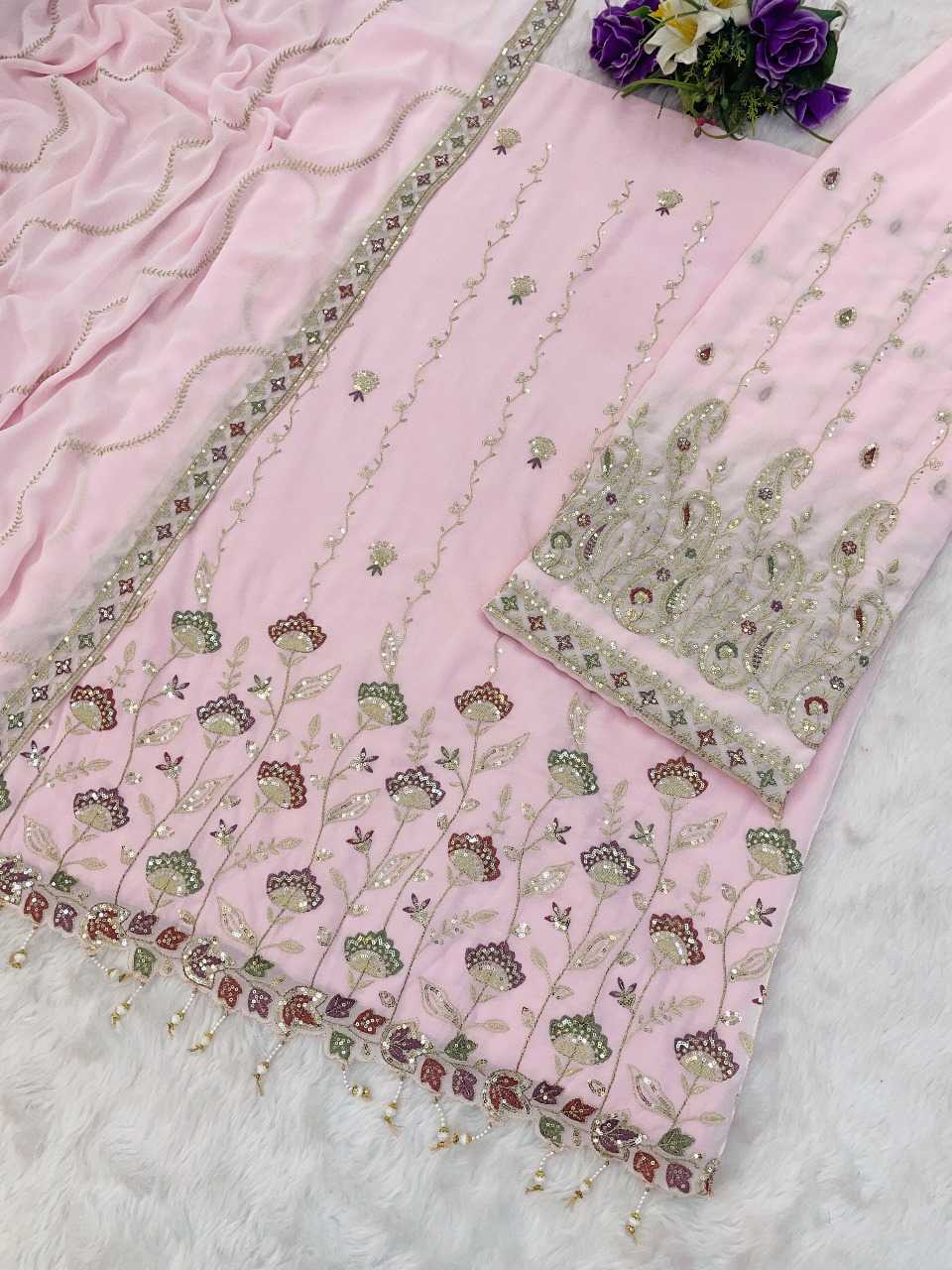 Ynf Faux Georgette RIN236 1315 Suits & Dresses Festive Collections Wholesale Unstitched Suits Georgette Suit Suit Material Manufacturer- Kapda Export