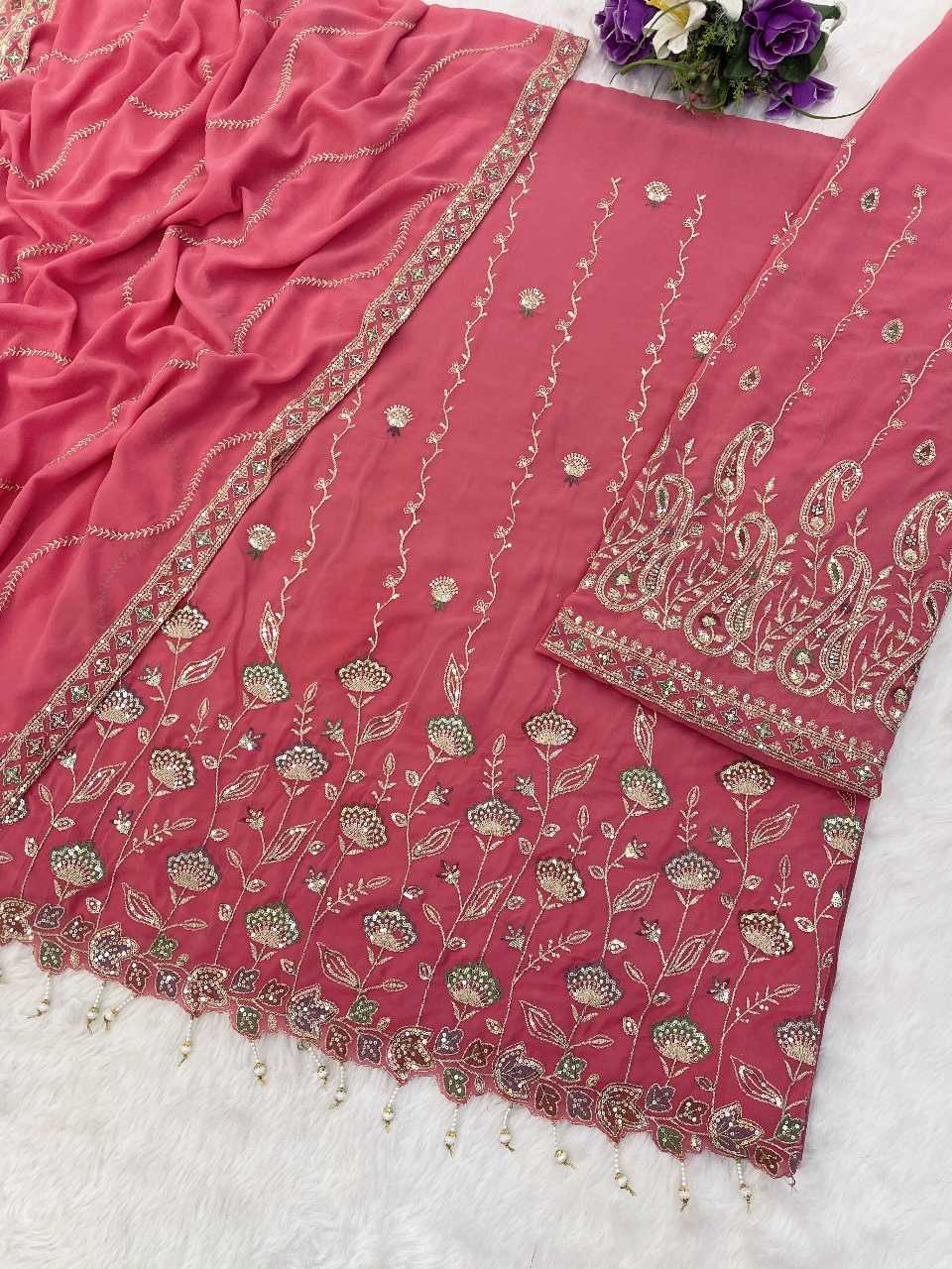 Ynf Faux Georgette RIN236 1315 Suits & Dresses Festive Collections Wholesale Unstitched Suits Georgette Suit Suit Material Manufacturer- Kapda Export