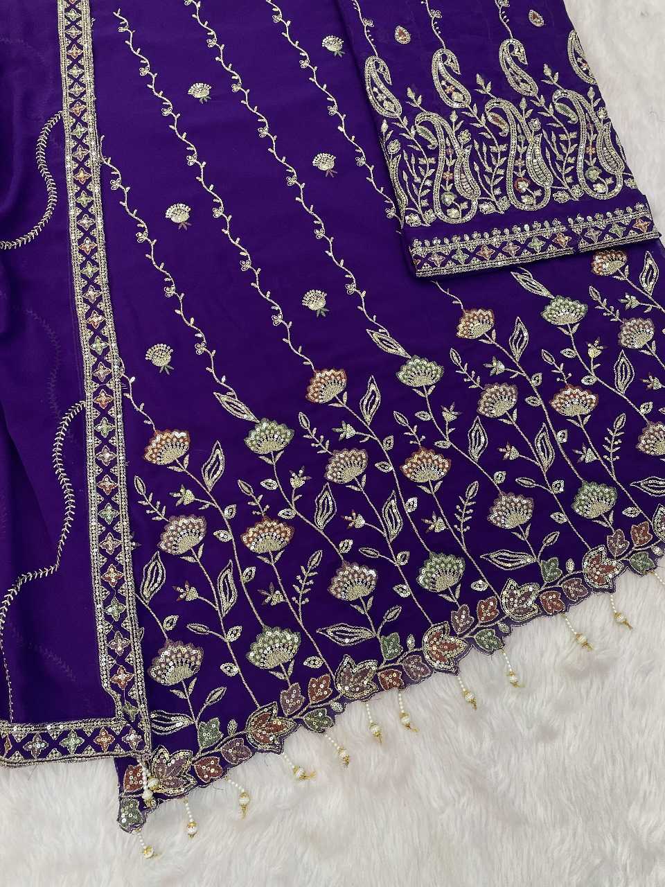 Ynf Faux Georgette RIN236 1315 Suits & Dresses Festive Collections Wholesale Unstitched Suits Georgette Suit Suit Material Manufacturer- Kapda Export