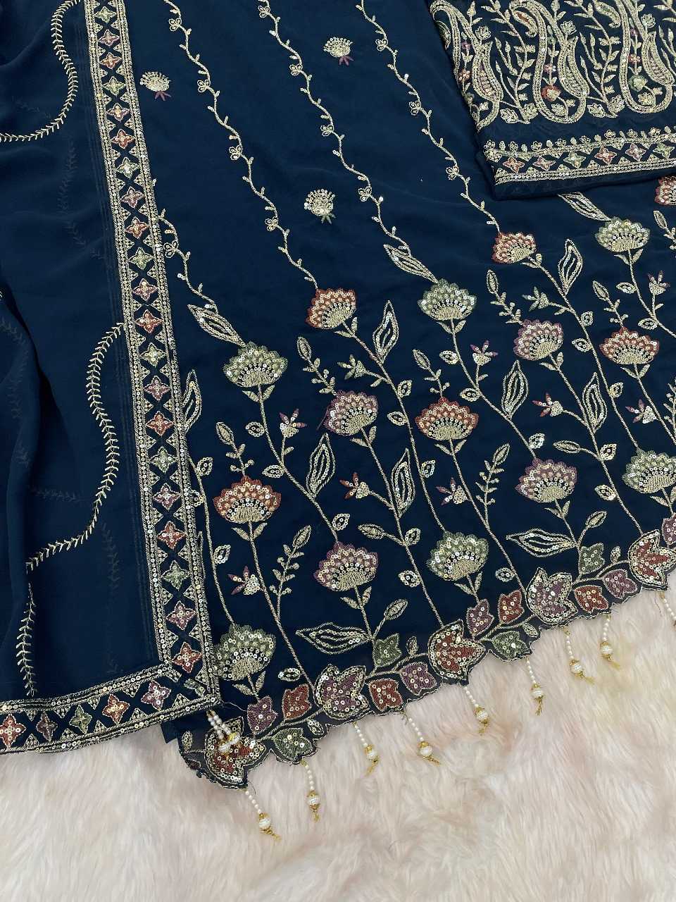 Ynf Faux Georgette RIN236 1315 Suits & Dresses Festive Collections Wholesale Unstitched Suits Georgette Suit Suit Material Manufacturer- Kapda Export