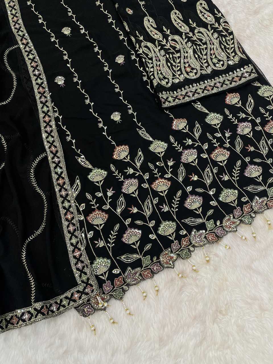 Ynf Faux Georgette RIN236 1315 Suits & Dresses Festive Collections Wholesale Unstitched Suits Georgette Suit Suit Material Manufacturer- Kapda Export