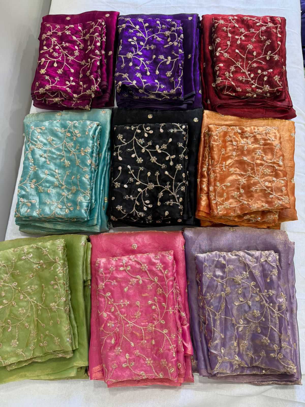 Ynf FENDY KESH547 302 Sarees Wholesale Sequence Sarees Work Sarees Satin Sarees Manufacturer- Kapda Export
