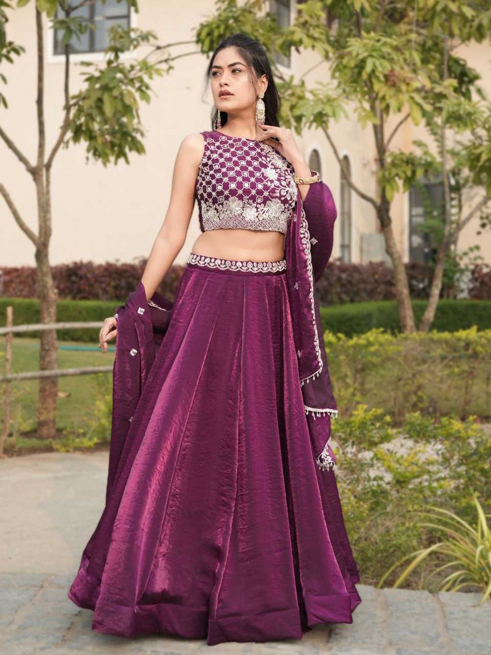 Ynf FENDY RIN119 GRTN8123BERRYWINE Lehengas Wholesale Designer Lehenga Traditional Lehenga Wedding Lehenga Manufacturer- Kapda Export