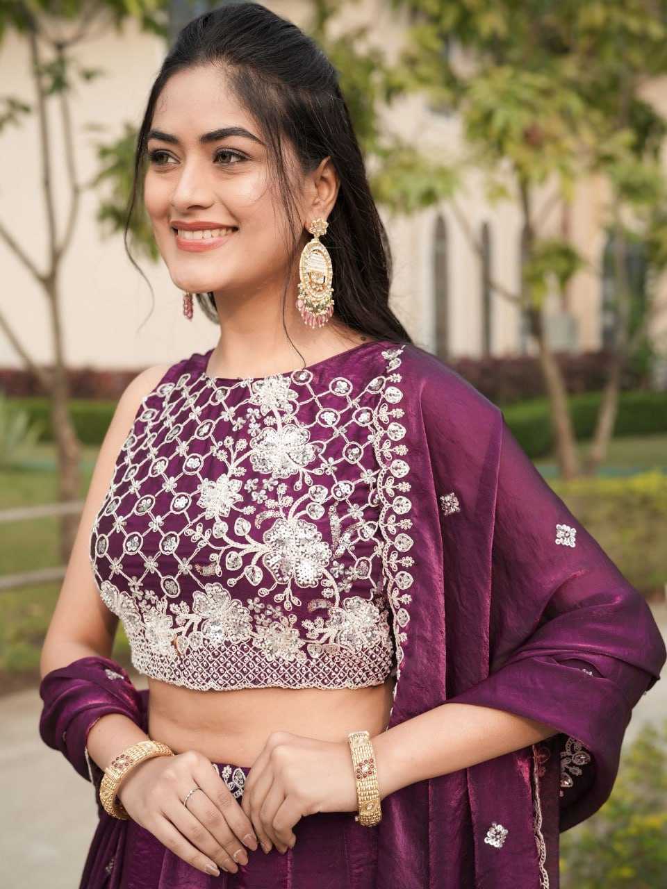 Ynf FENDY RIN119 GRTN8123BERRYWINE Lehengas Wholesale Designer Lehenga Traditional Lehenga Wedding Lehenga Manufacturer- Kapda Export