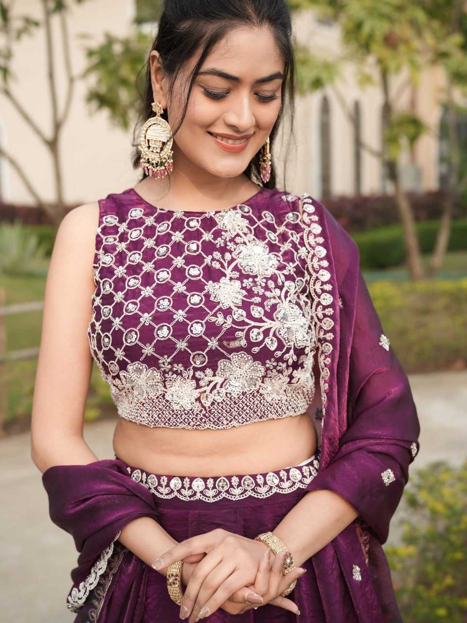 Ynf FENDY RIN119 GRTN8123BERRYWINE Lehengas Wholesale Designer Lehenga Traditional Lehenga Wedding Lehenga Manufacturer- Kapda Export