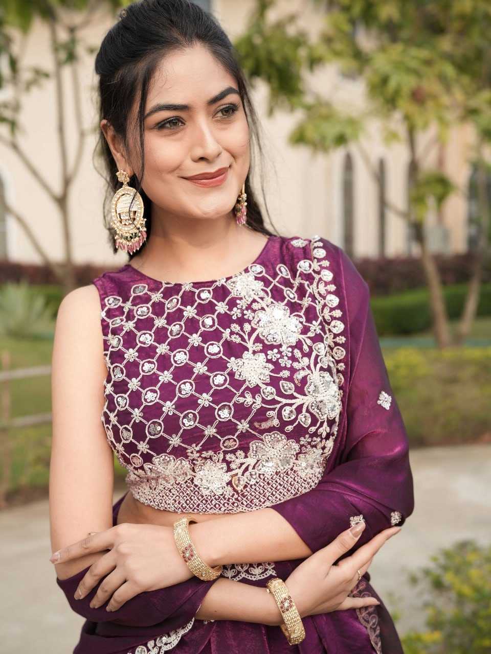 Ynf FENDY RIN119 GRTN8123BERRYWINE Lehengas Wholesale Designer Lehenga Traditional Lehenga Wedding Lehenga Manufacturer- Kapda Export