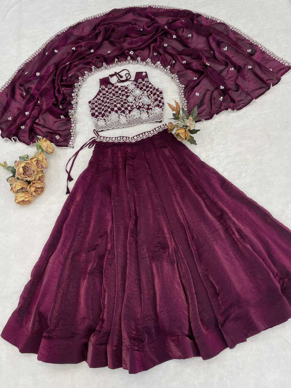 Ynf FENDY RIN119 GRTN8123BERRYWINE Lehengas Wholesale Designer Lehenga Traditional Lehenga Wedding Lehenga Manufacturer- Kapda Export