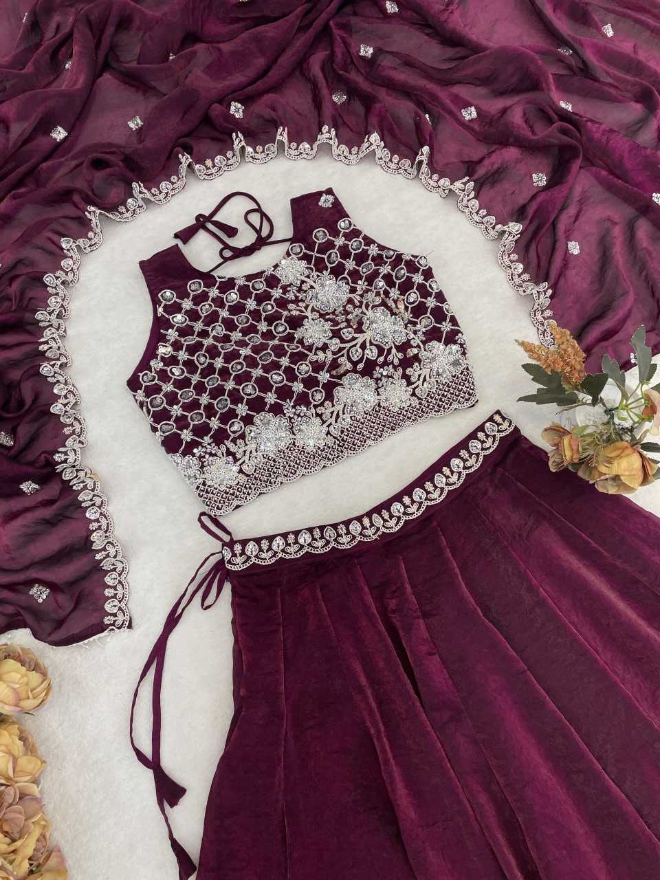 Ynf FENDY RIN119 GRTN8123BERRYWINE Lehengas Wholesale Designer Lehenga Traditional Lehenga Wedding Lehenga Manufacturer- Kapda Export