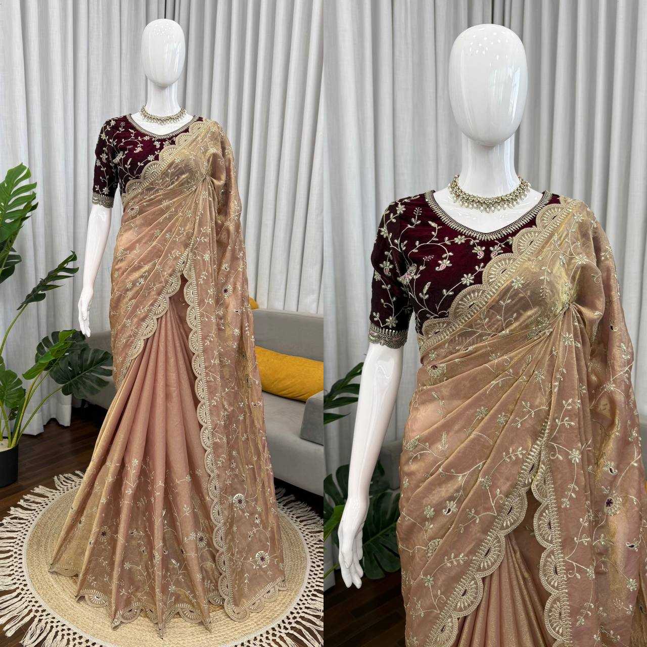 Ynf FENDY RIN133 623 Sarees Wedding Collections Wholesale Sequence Sarees Silk Sarees Sarees With Blouse Manufacturer- Kapda Export