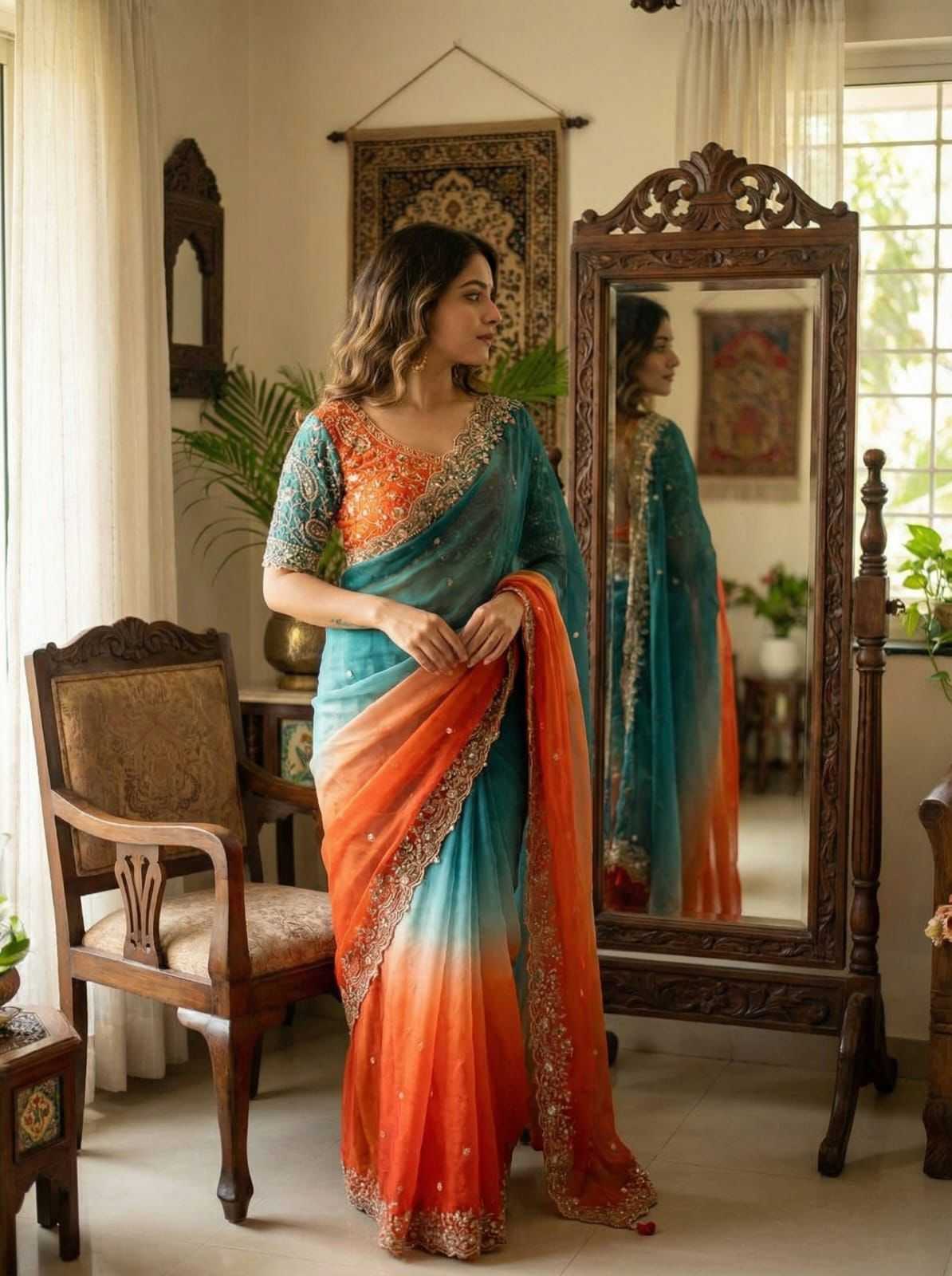 Ynf FENDY RIN164 108 Sarees Festive Collections Wholesale Embroidered Sarees Zari Sarees Satin Sarees Manufacturer- Kapda Export