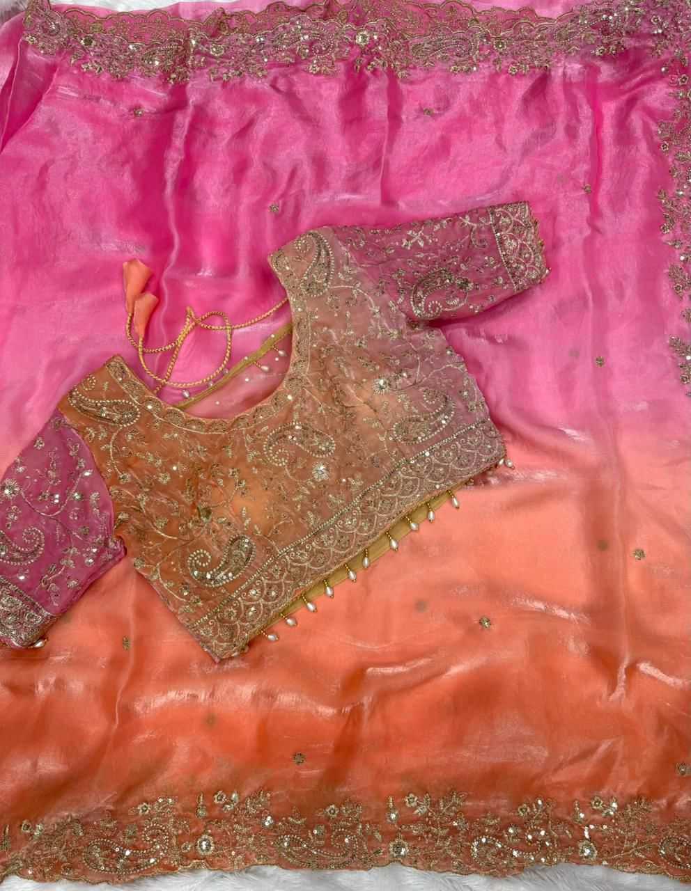 Ynf FENDY RIN164 108 Sarees Festive Collections Wholesale Embroidered Sarees Zari Sarees Satin Sarees Manufacturer- Kapda Export