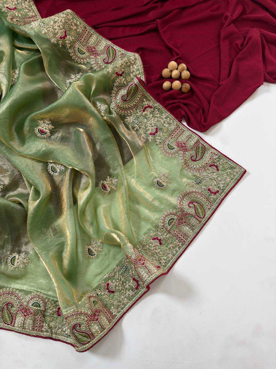 Ynf FENDY Sarees Wholesale Embroidered Sarees Traditional Sarees Golden Sarees Manufacturer- Kapda Export