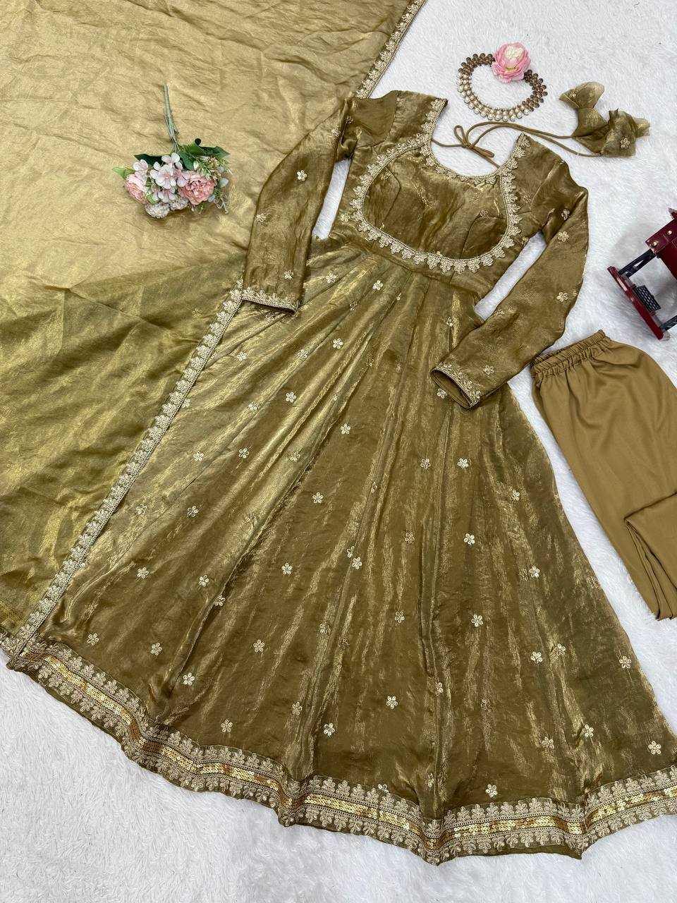 Ynf FENDY Silk RIN133 06 Gowns Wholesale Party Gowns Wedding Gown Evening Gowns Manufacturer- Kapda Export