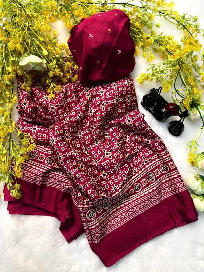 Ynf Gajji Silk KESH573 KALISHA Sarees Silk Sarees Wholesale Ajrakh Sarees Gajji Modal Sarees Traditional Silk Sarees Manufacturer- Kapda Export