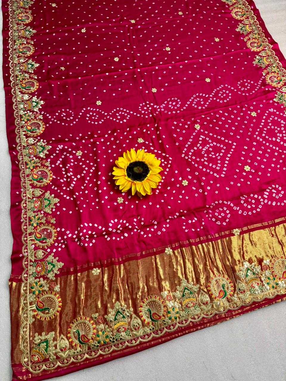 Ynf Gajji Silk KESH576 263 Sarees Festive Collections Wholesale Hand Work Sarees Bandhani Sarees Sarees With Blouse Manufacturer- Kapda Export