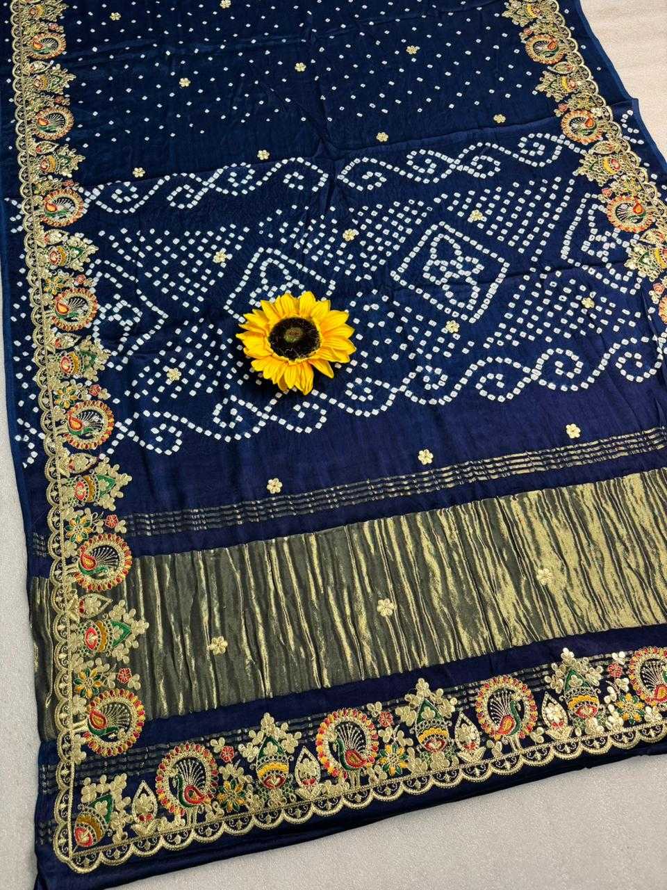 Ynf Gajji Silk KESH576 263 Sarees Festive Collections Wholesale Hand Work Sarees Bandhani Sarees Sarees With Blouse Manufacturer- Kapda Export