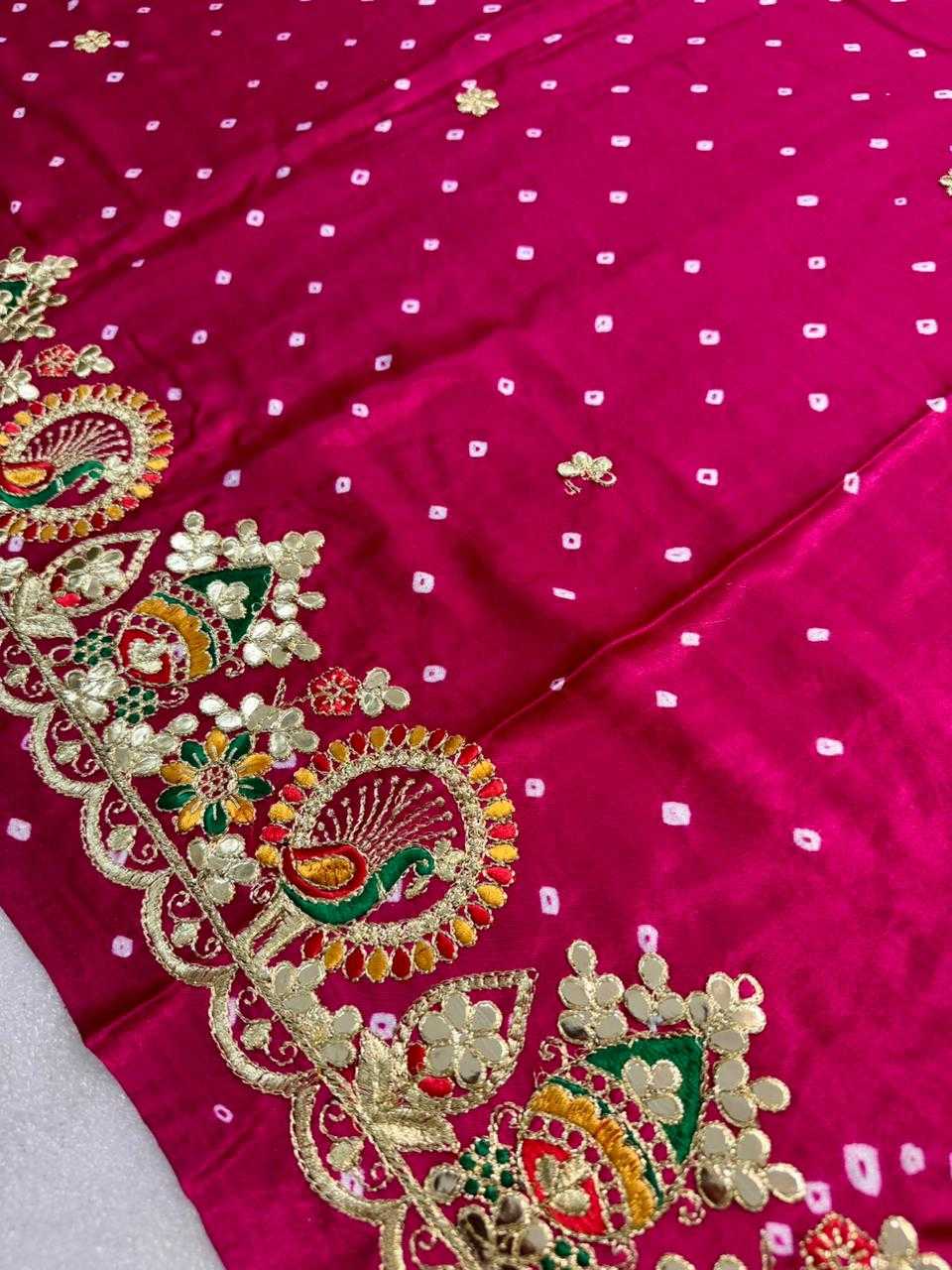 Ynf Gajji Silk KESH576 263 Sarees Festive Collections Wholesale Hand Work Sarees Bandhani Sarees Sarees With Blouse Manufacturer- Kapda Export