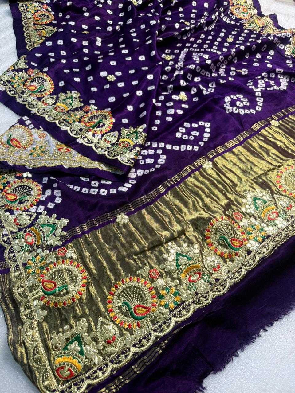 Ynf Gajji Silk KESH576 263 Sarees Festive Collections Wholesale Hand Work Sarees Bandhani Sarees Sarees With Blouse Manufacturer- Kapda Export
