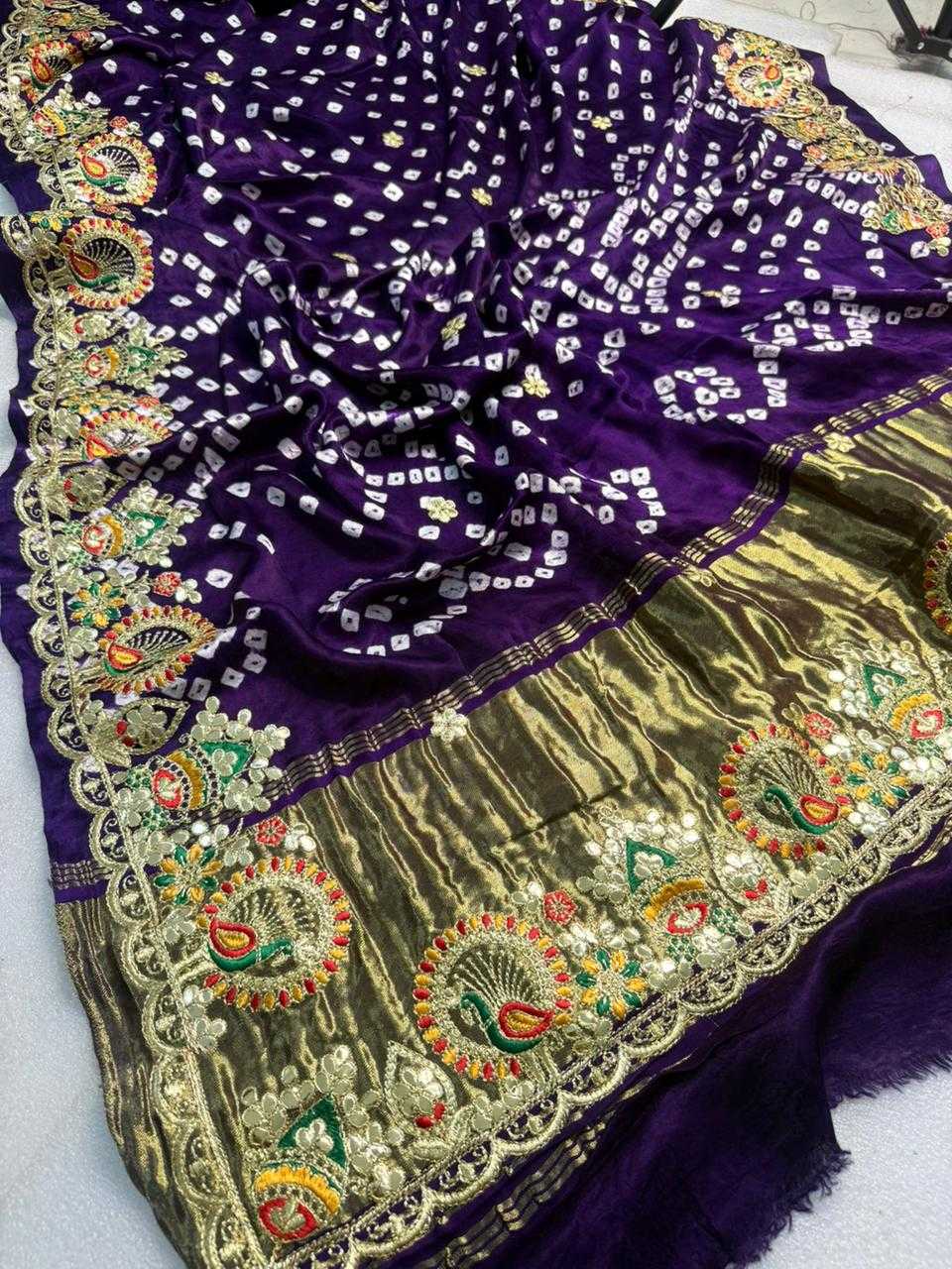 Ynf Gajji Silk KESH576 263 Sarees Festive Collections Wholesale Hand Work Sarees Bandhani Sarees Sarees With Blouse Manufacturer- Kapda Export