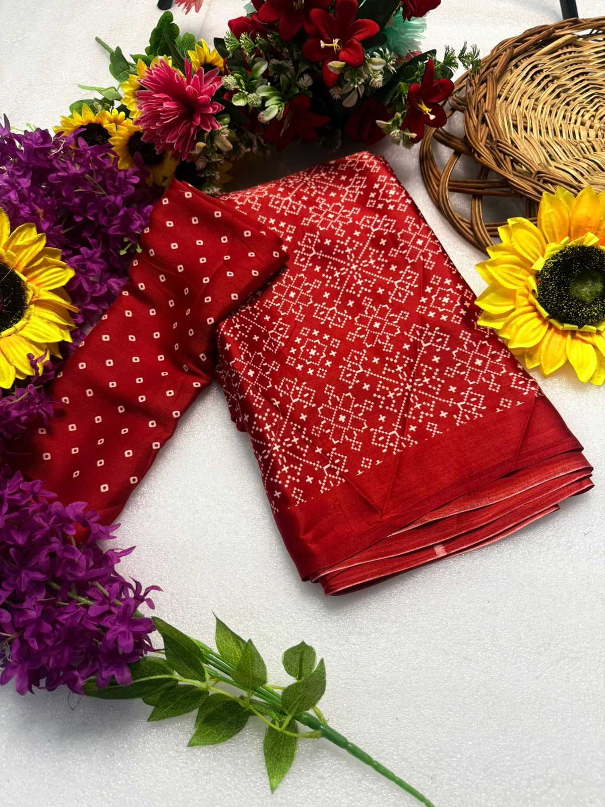 Ynf Gajji Silk KESH576 bandhej Sarees Wholesale Designer Sarees Ajrakh Sarees Bandhani Bandhej Sarees Manufacturer- Kapda Export