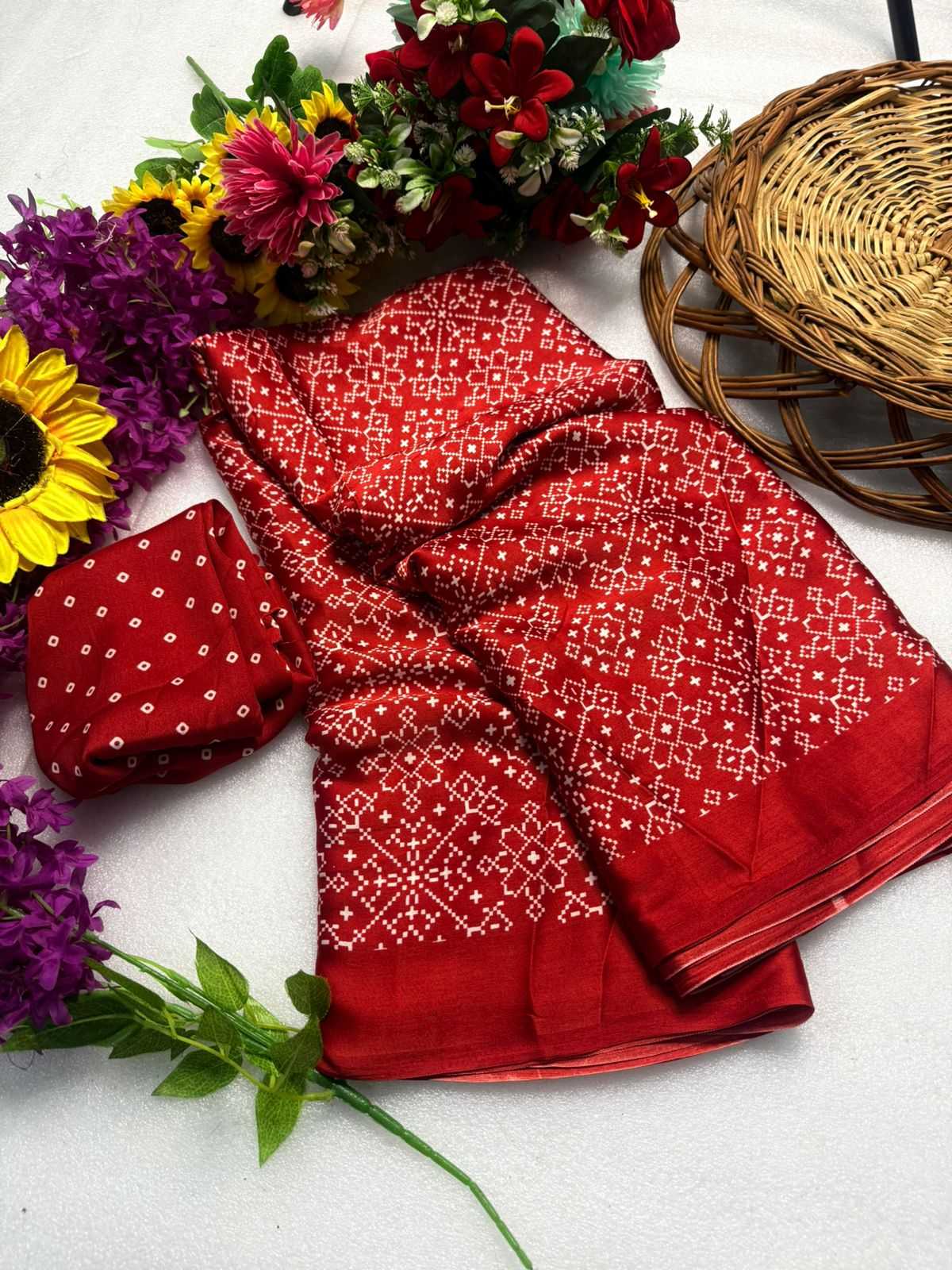 Ynf Gajji Silk KESH576 bandhej Sarees Wholesale Designer Sarees Ajrakh Sarees Bandhani Bandhej Sarees Manufacturer- Kapda Export