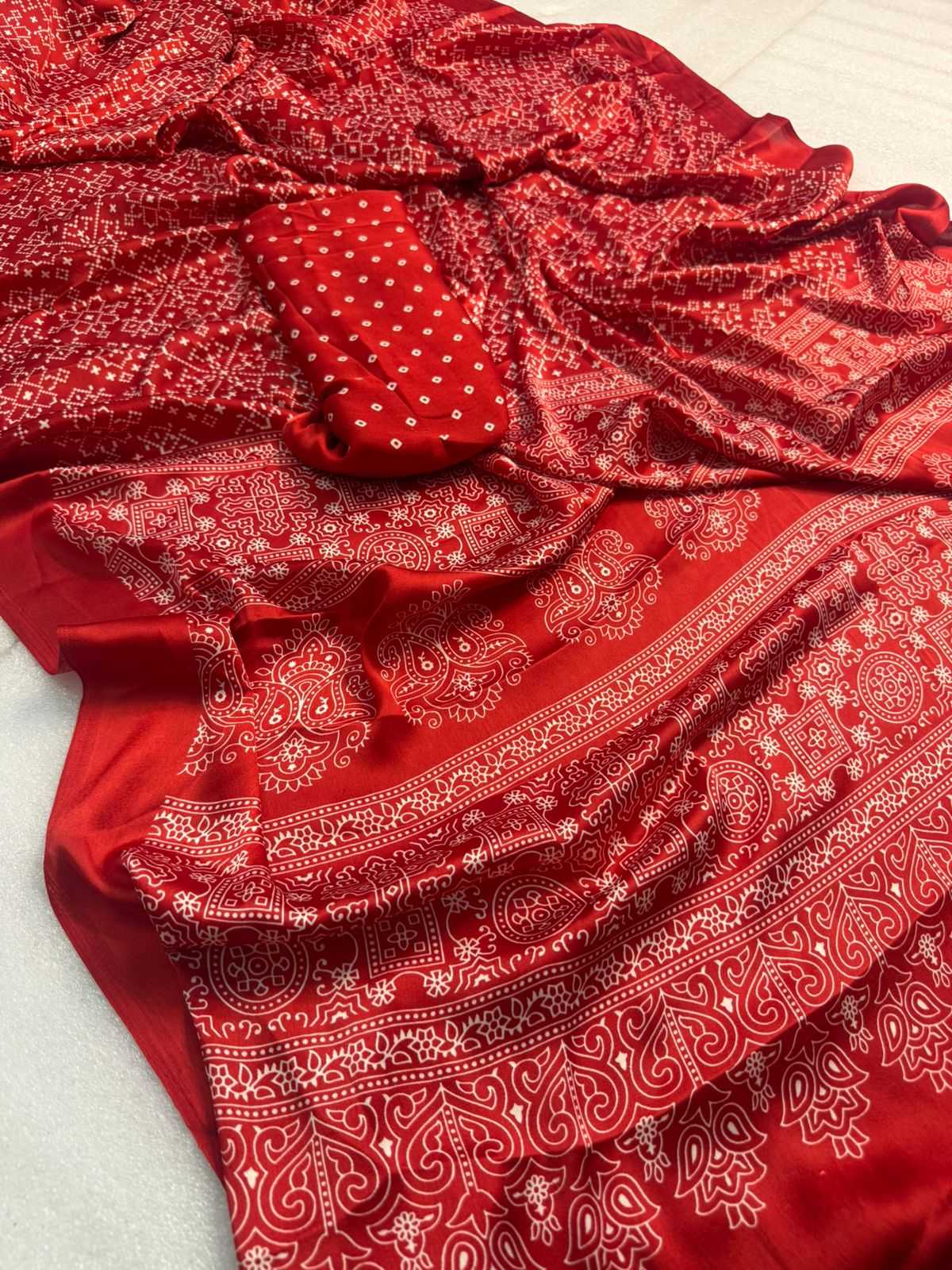 Ynf Gajji Silk KESH576 bandhej Sarees Wholesale Designer Sarees Ajrakh Sarees Bandhani Bandhej Sarees Manufacturer- Kapda Export