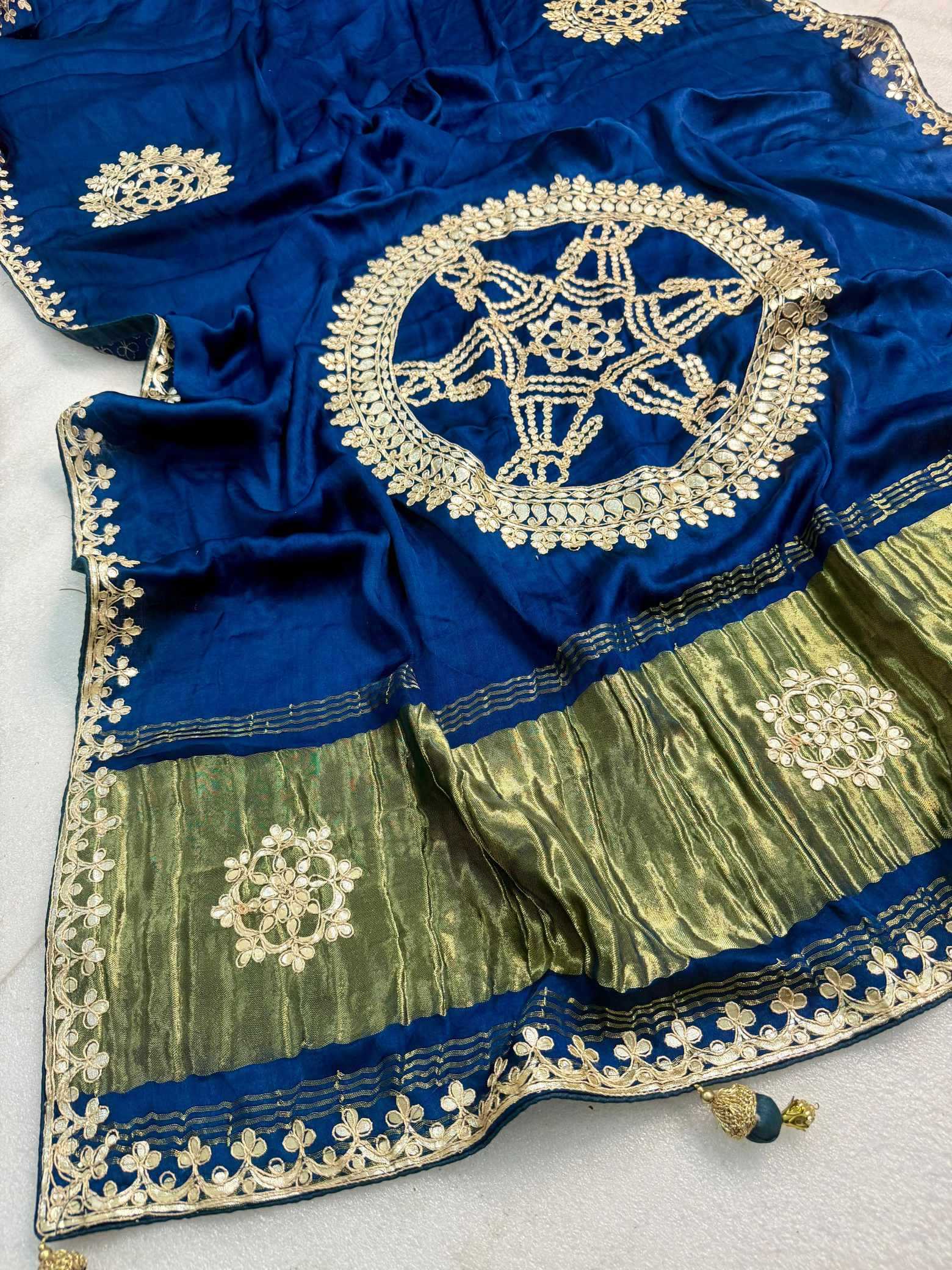 Ynf Gajji Silk KESH576 Gala Sarees Wholesale Hand Work Sarees Gota Patti Sarees Bandhani Bandhej Sarees Manufacturer- Kapda Export