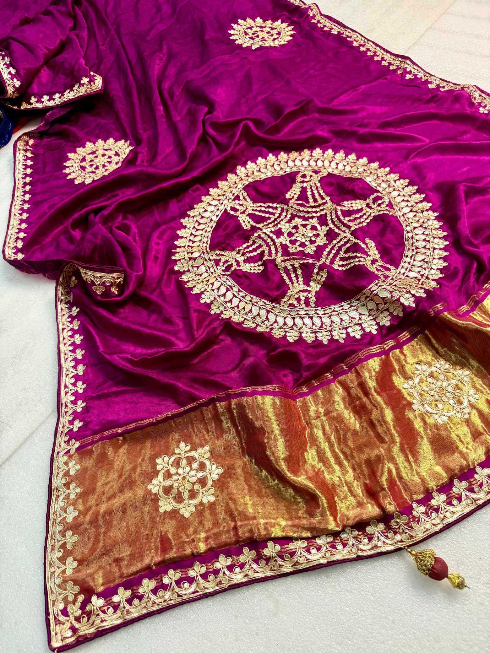 Ynf Gajji Silk KESH576 Gala Sarees Wholesale Hand Work Sarees Gota Patti Sarees Bandhani Bandhej Sarees Manufacturer- Kapda Export