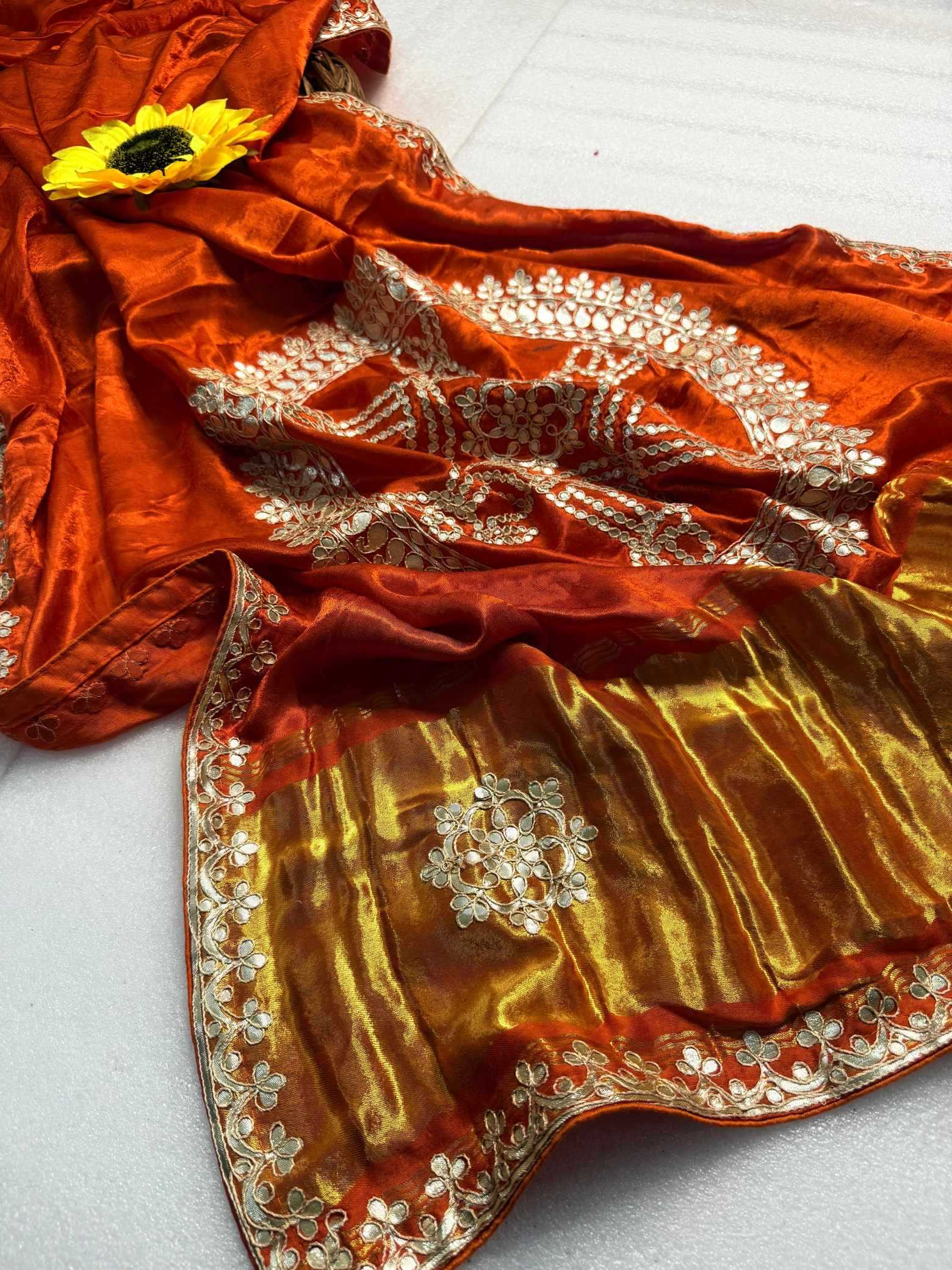 Ynf Gajji Silk KESH576 Gala Sarees Wholesale Hand Work Sarees Gota Patti Sarees Bandhani Bandhej Sarees Manufacturer- Kapda Export