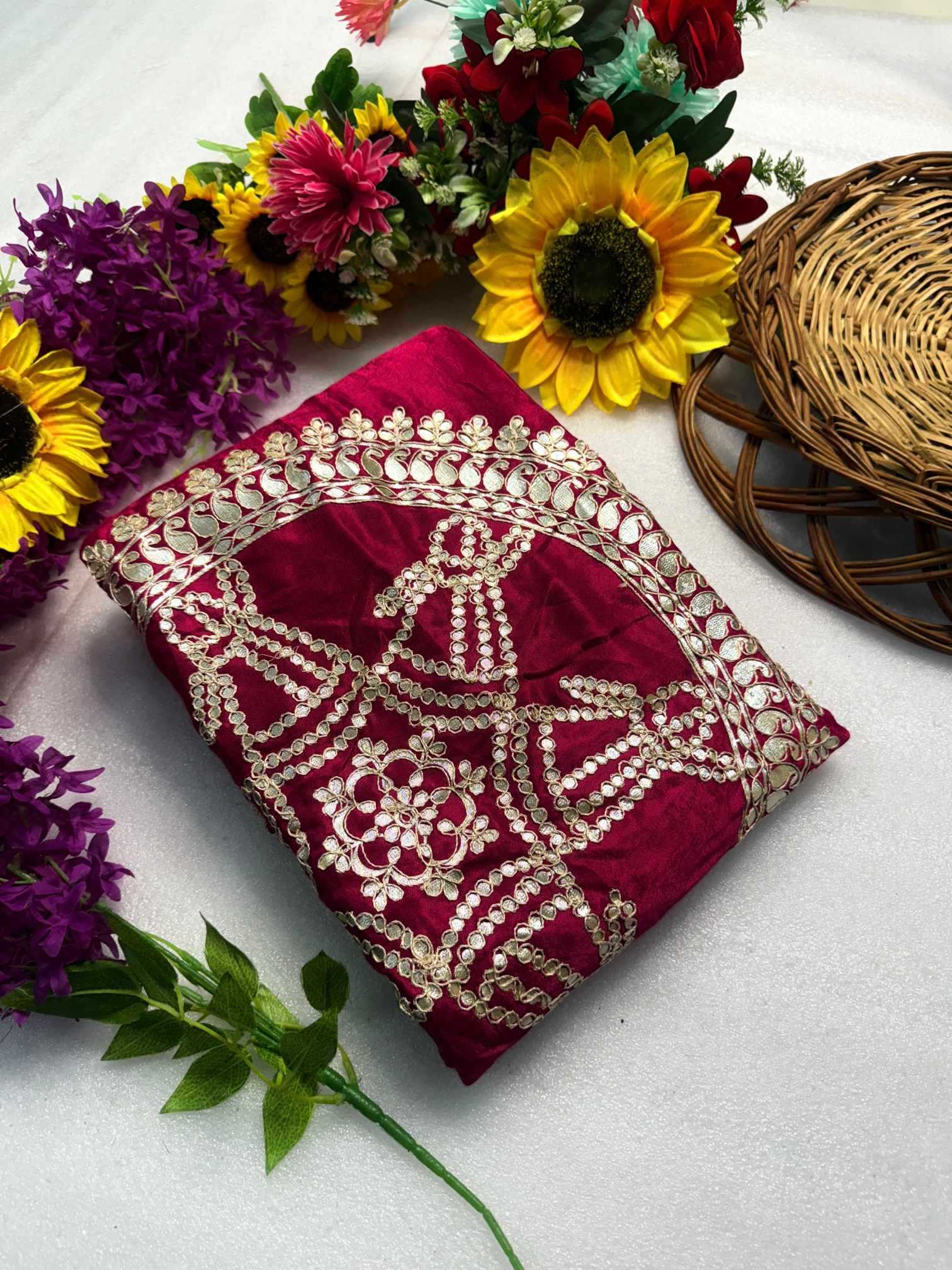 Ynf Gajji Silk KESH576 Gala Sarees Wholesale Hand Work Sarees Gota Patti Sarees Bandhani Bandhej Sarees Manufacturer- Kapda Export