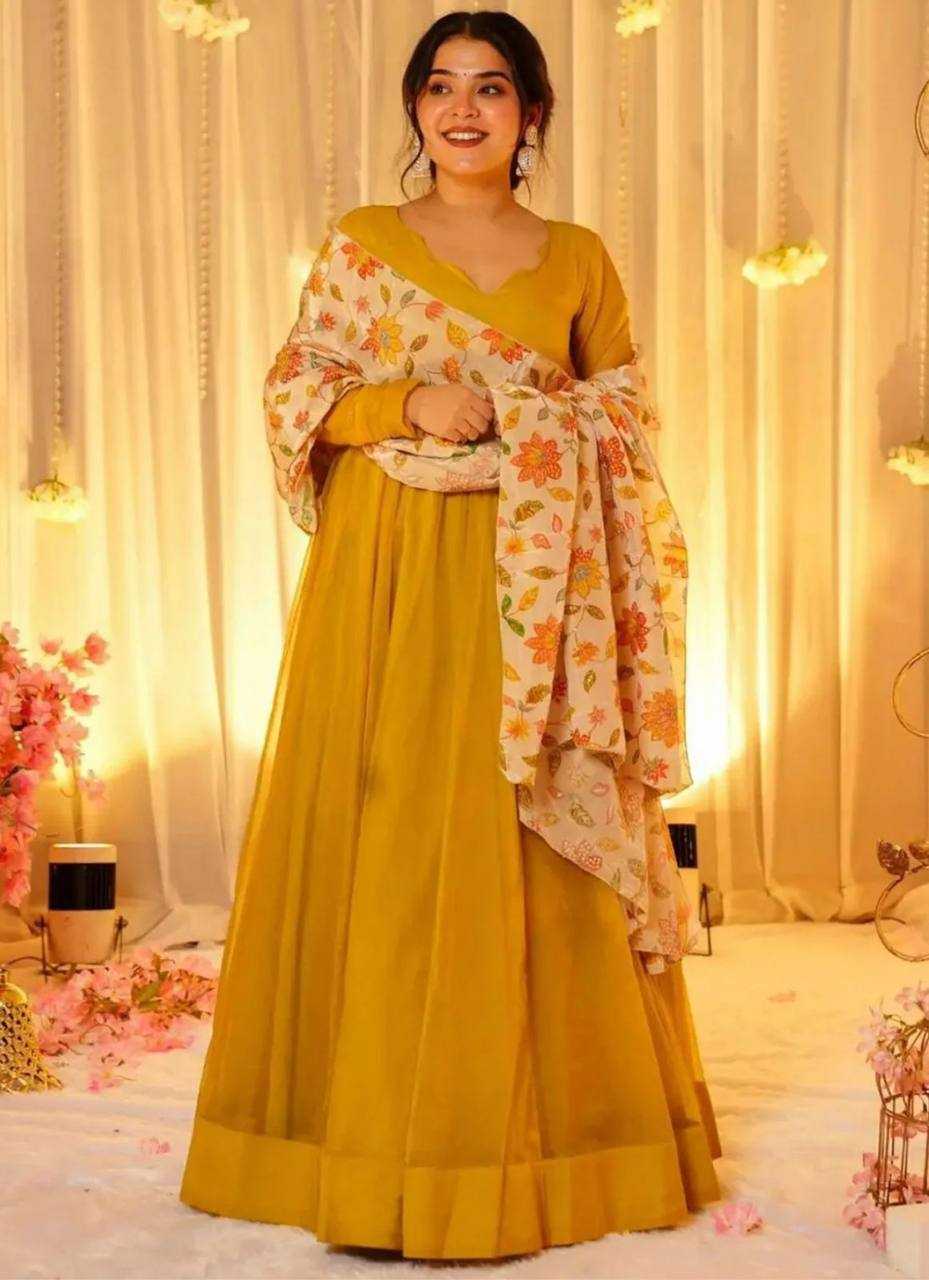 Ynf Georgette KESH175 atish Gowns Wholesale Georgette Gown Wedding Gown Gown With Dupatta Manufacturer- Kapda Export