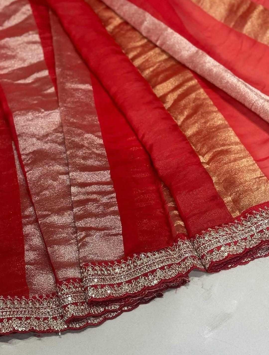 Ynf Georgette KESH484 104 Sarees Festive Collections Wholesale Georgette Sarees Tissue Silk Saree Zari Sarees Manufacturer- Kapda Export