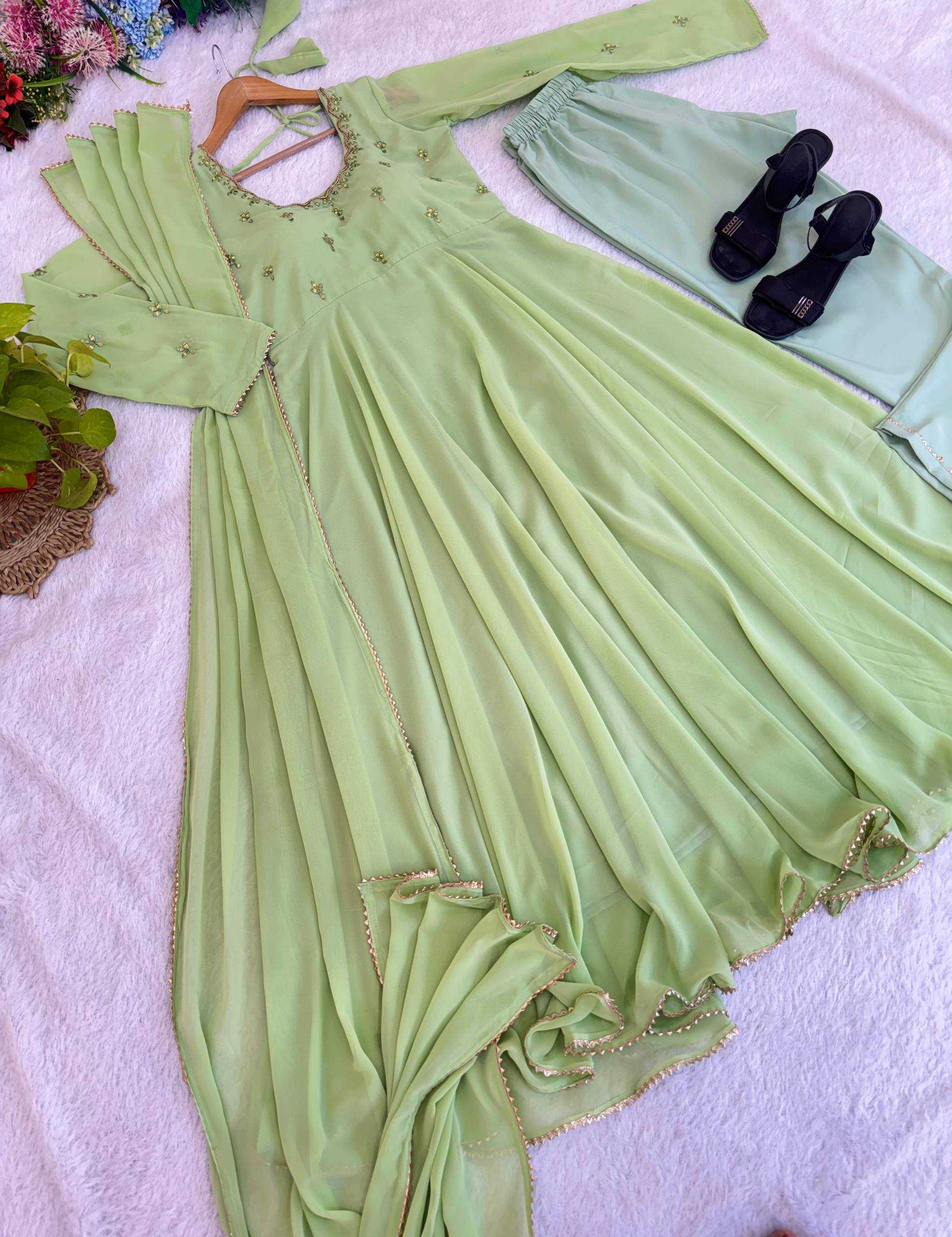 Ynf Georgette KESH513 555 Gowns Wholesale Fancy Gowns Evening Gowns Designer Gowns Manufacturer- Kapda Export