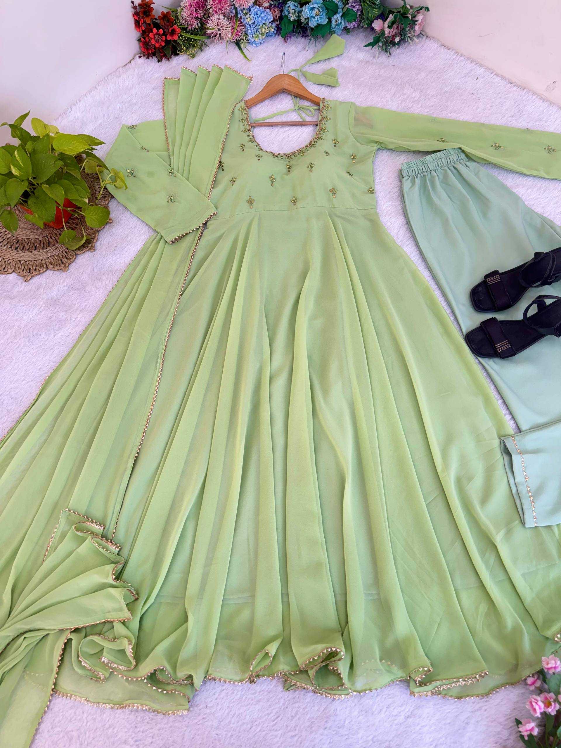 Ynf Georgette KESH513 555 Gowns Wholesale Fancy Gowns Evening Gowns Designer Gowns Manufacturer- Kapda Export