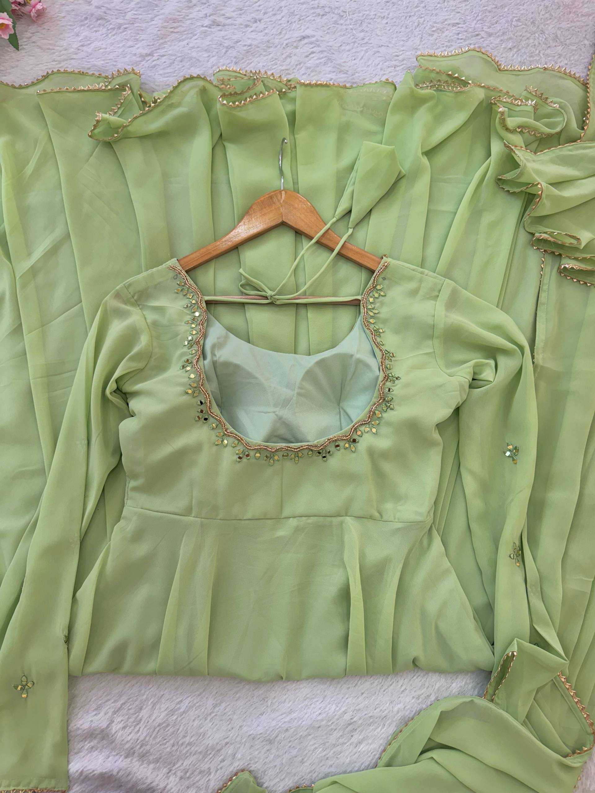 Ynf Georgette KESH513 555 Gowns Wholesale Fancy Gowns Evening Gowns Designer Gowns Manufacturer- Kapda Export