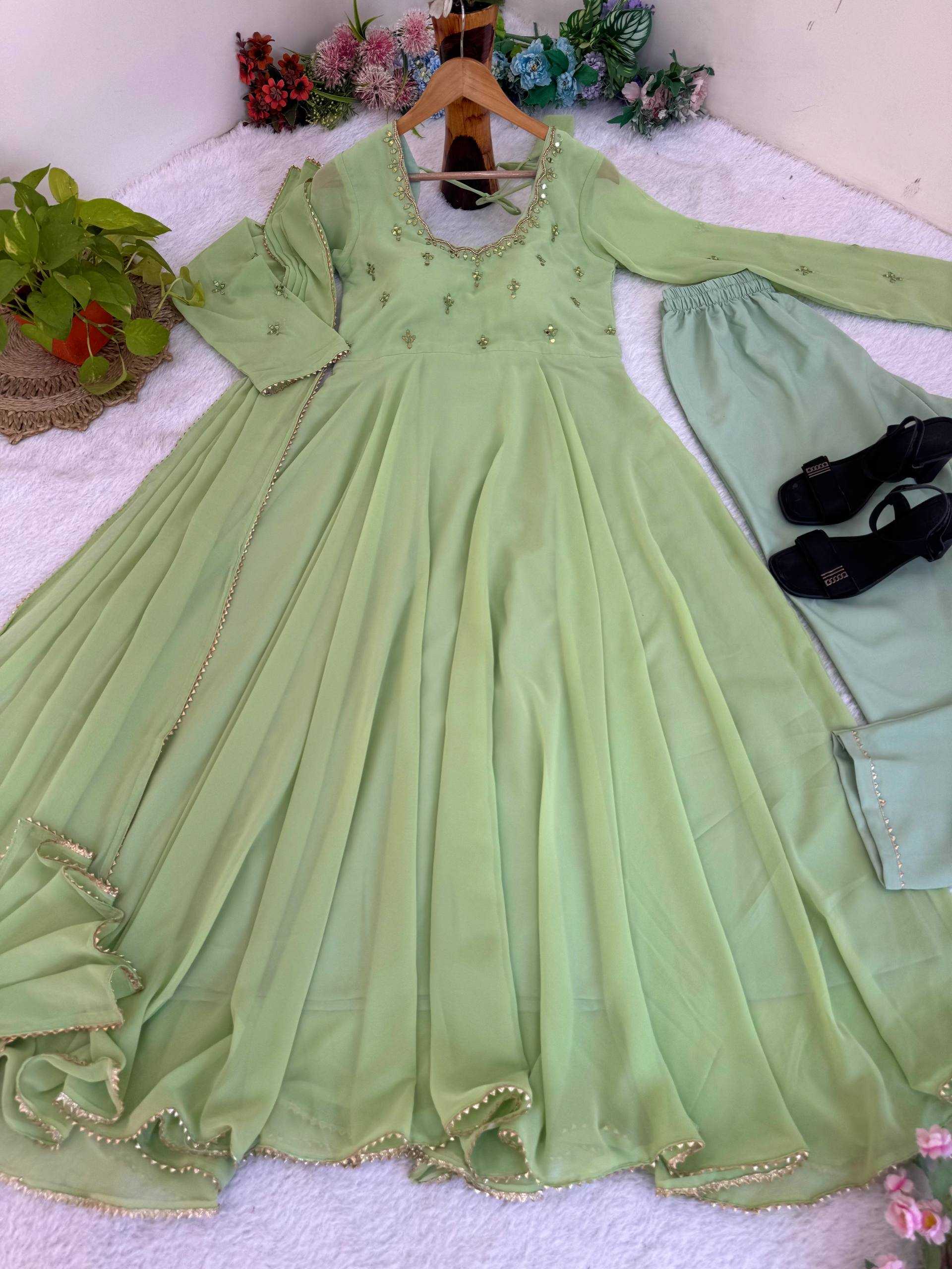 Ynf Georgette KESH513 555 Gowns Wholesale Fancy Gowns Evening Gowns Designer Gowns Manufacturer- Kapda Export