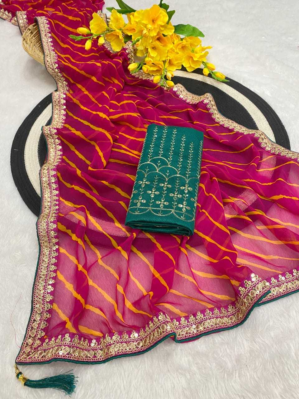 Ynf Georgette KESH514 Timeless Sarees Wholesale Georgette Sarees Leheriya Sarees Festive Sarees Manufacturer- Kapda Export