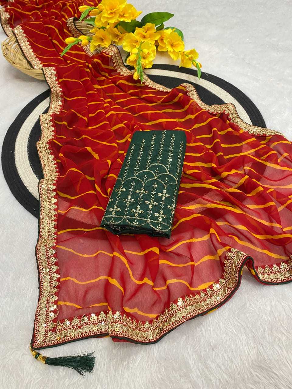 Ynf Georgette KESH514 Timeless Sarees Wholesale Georgette Sarees Leheriya Sarees Festive Sarees Manufacturer- Kapda Export