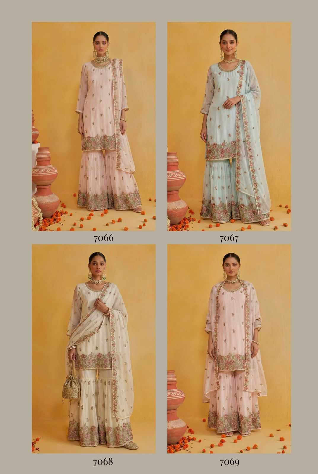 Ynf Georgette KESH530 ALIZEH 7066 Kurti Wholesale Festive Kurtis Georgette Kurti Embroidered Kurtis Manufacturer- Kapda Export