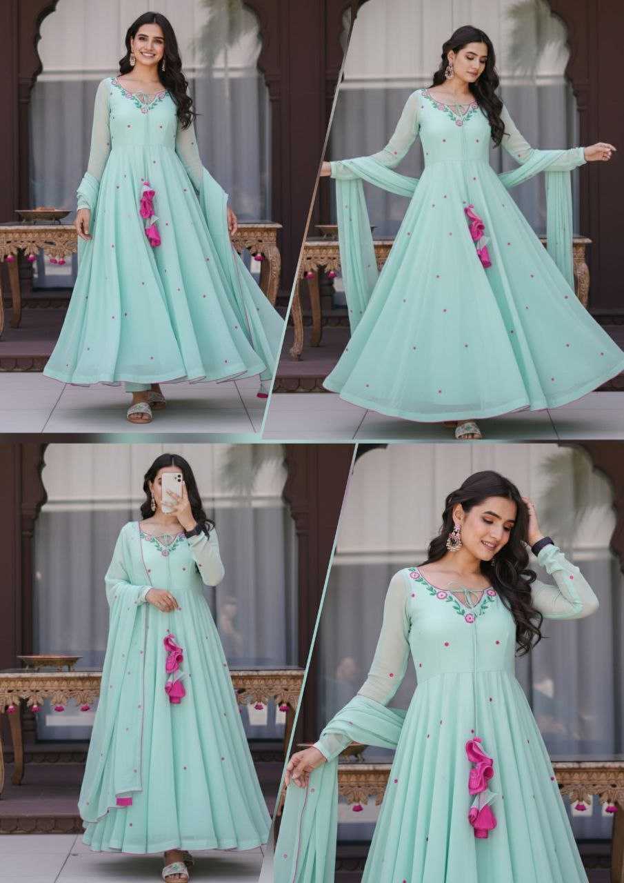 Ynf Georgette KESH536 Eid Kurti Wholesale Festive Kurtis Georgette Kurti Embroidered Kurtis Manufacturer- Kapda Export