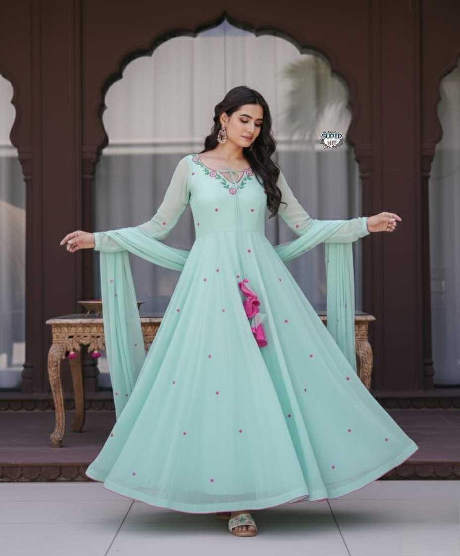 Ynf Georgette KESH536 Eid Kurti Wholesale Festive Kurtis Georgette Kurti Embroidered Kurtis Manufacturer- Kapda Export