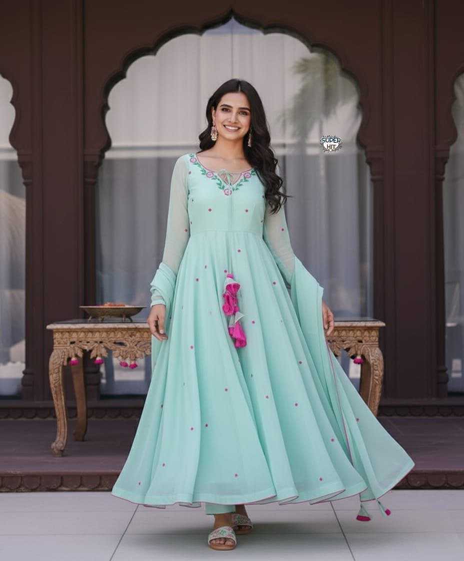 Ynf Georgette KESH536 Eid Kurti Wholesale Festive Kurtis Georgette Kurti Embroidered Kurtis Manufacturer- Kapda Export