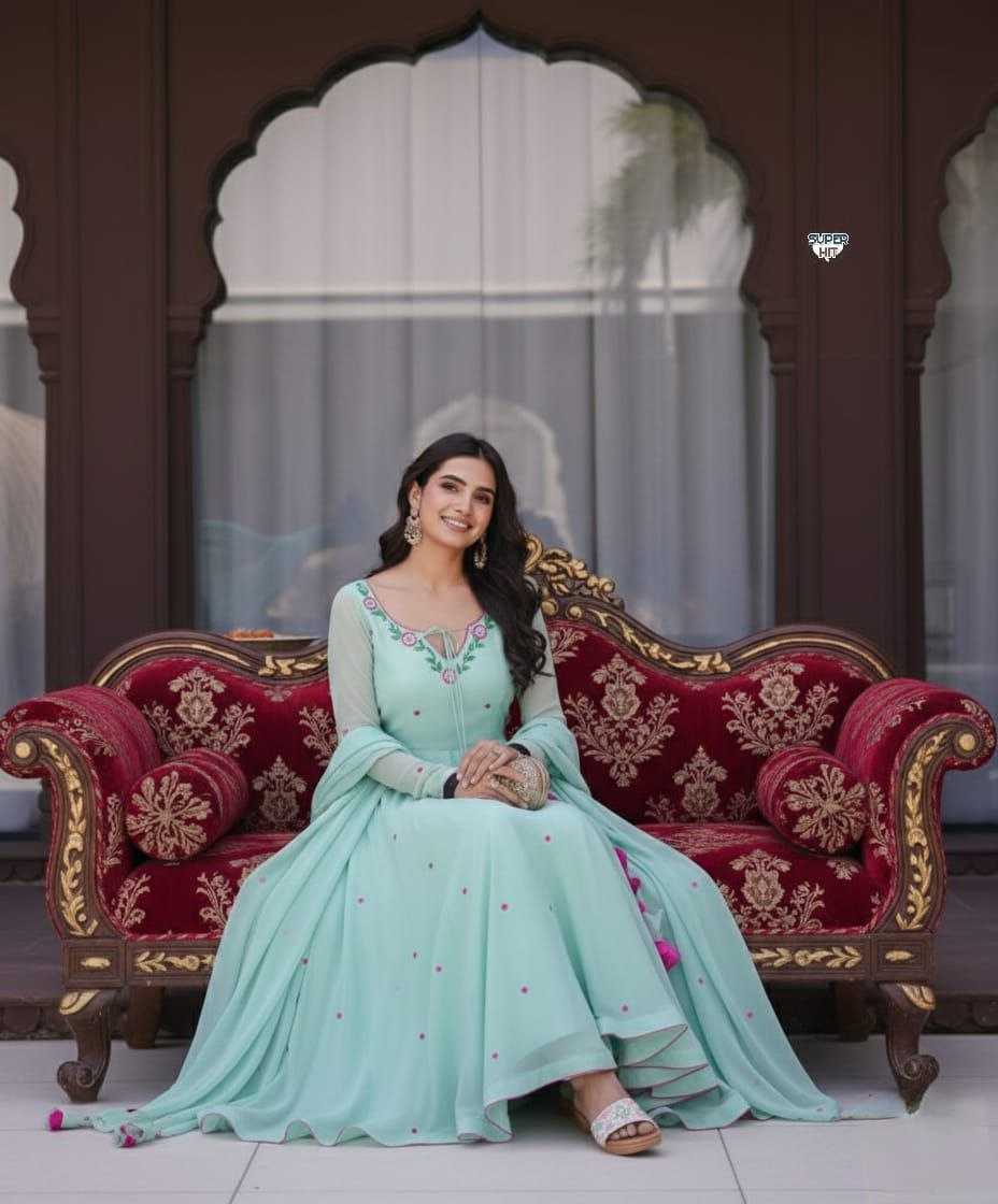 Ynf Georgette KESH536 Eid Kurti Wholesale Festive Kurtis Georgette Kurti Embroidered Kurtis Manufacturer- Kapda Export