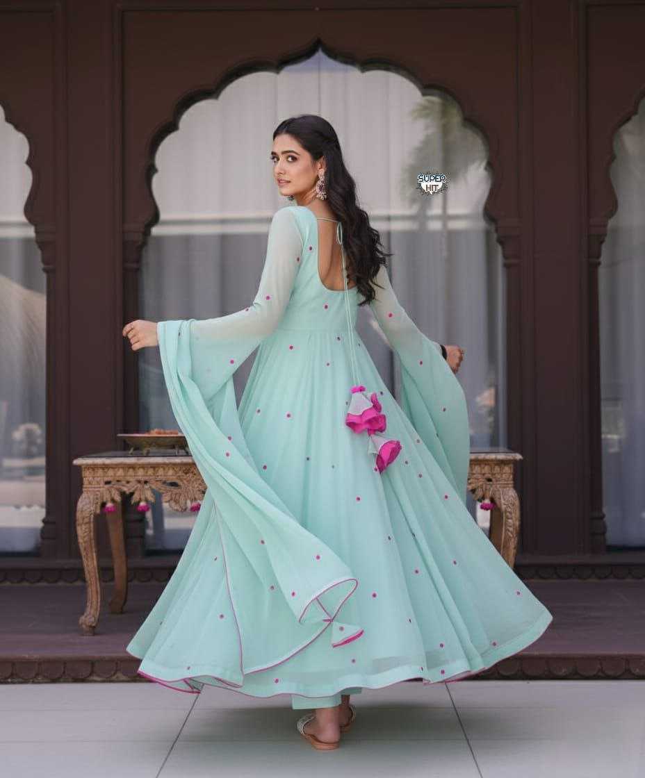 Ynf Georgette KESH536 Eid Kurti Wholesale Festive Kurtis Georgette Kurti Embroidered Kurtis Manufacturer- Kapda Export