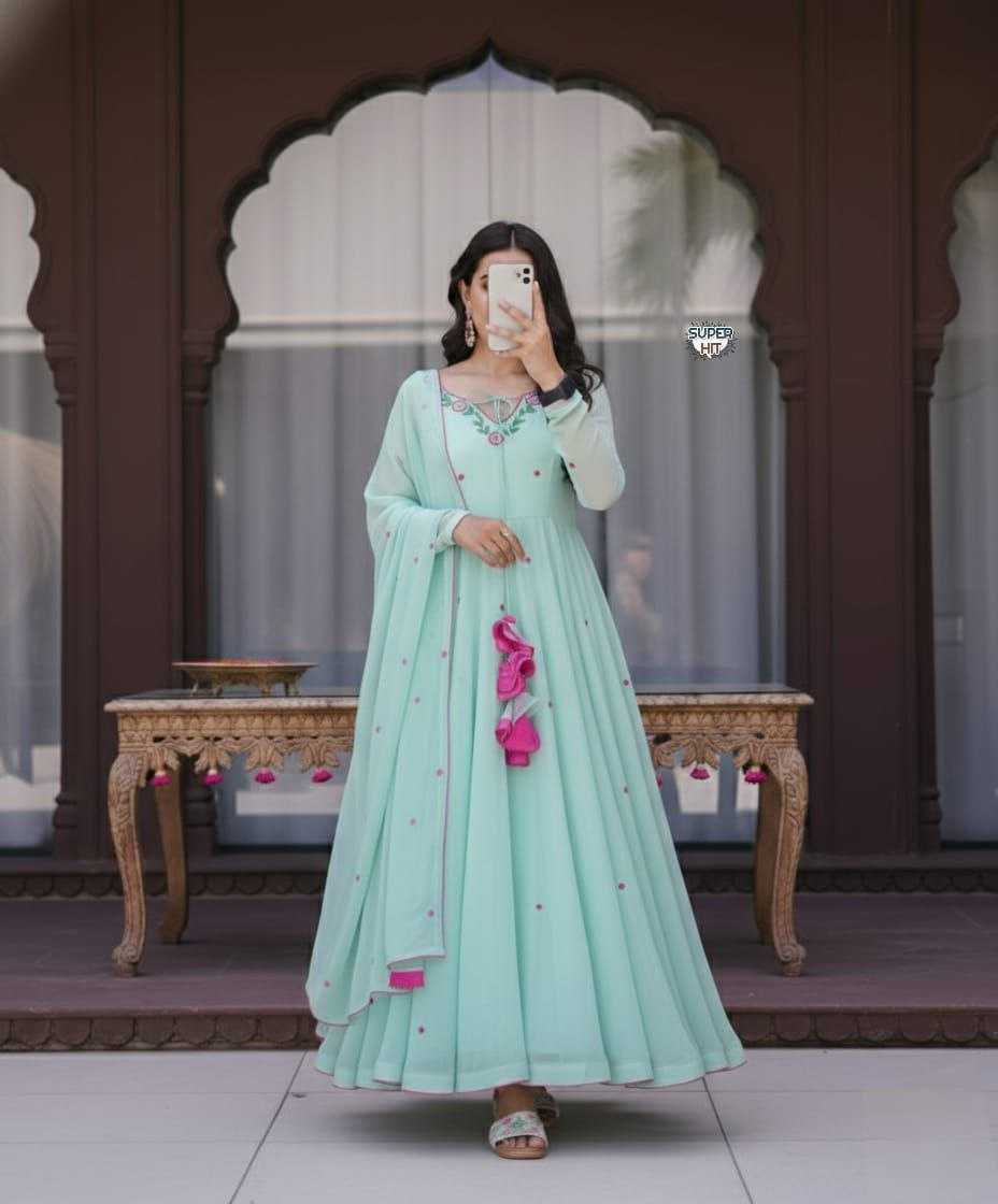 Ynf Georgette KESH536 Eid Kurti Wholesale Festive Kurtis Georgette Kurti Embroidered Kurtis Manufacturer- Kapda Export