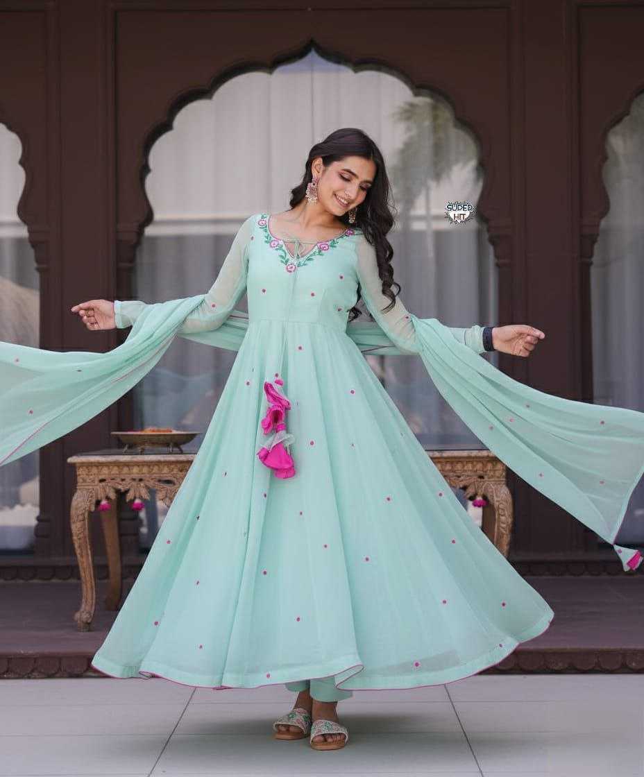 Ynf Georgette KESH536 Eid Kurti Wholesale Festive Kurtis Georgette Kurti Embroidered Kurtis Manufacturer- Kapda Export