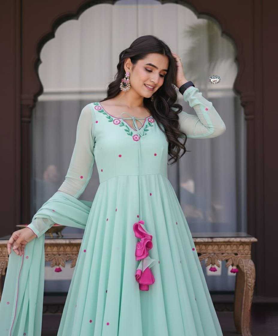 Ynf Georgette KESH536 Eid Kurti Wholesale Festive Kurtis Georgette Kurti Embroidered Kurtis Manufacturer- Kapda Export