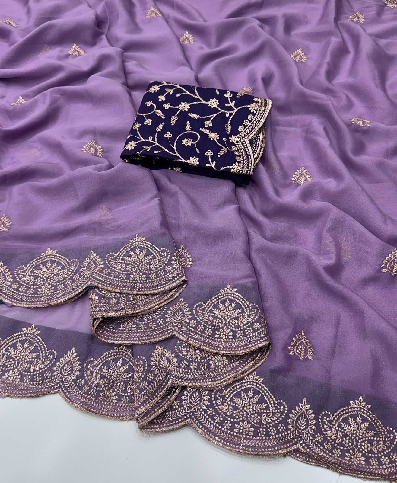 Ynf Georgette KESH547 184 Sarees Festive Collections Wholesale Georgette Sarees Embroidered Sarees Sarees With Blouse Manufacturer- Kapda Export