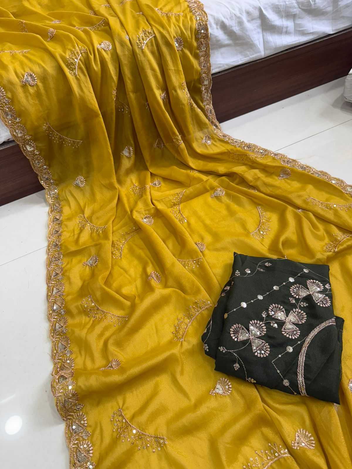 Ynf Georgette KESH547 186 Sarees Festive Collections Wholesale Georgette Sarees Embroidered Sarees Sarees With Blouse Manufacturer- Kapda Export